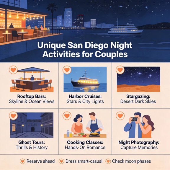 Top Unique Night Activities for Couples in San Diego